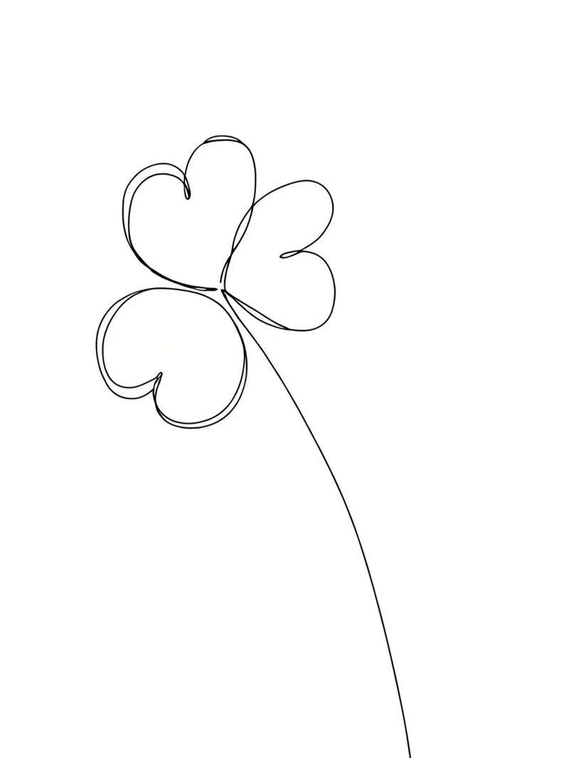 Foglie in tre parti Line Art minimalista carta hahnemühle da Viv Line Art