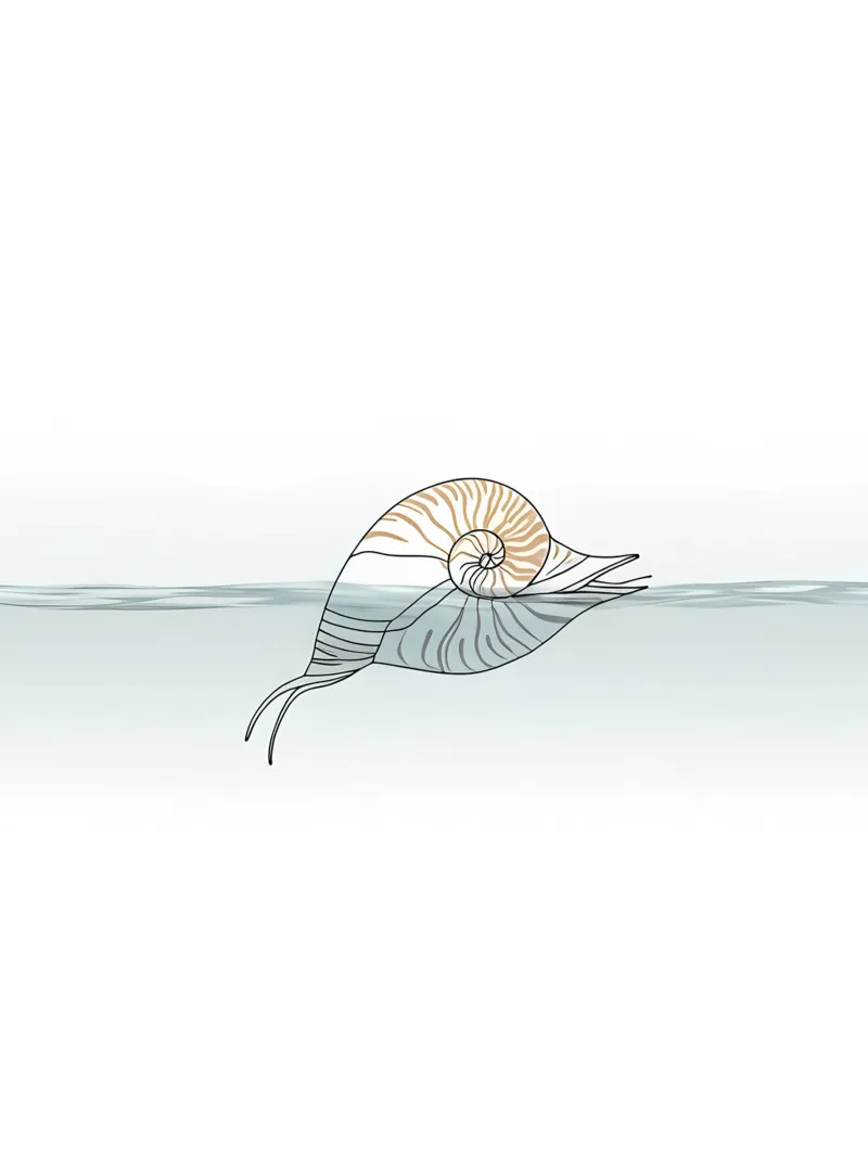 Seashell Minimalist Line Art canvas by Viv Line Art