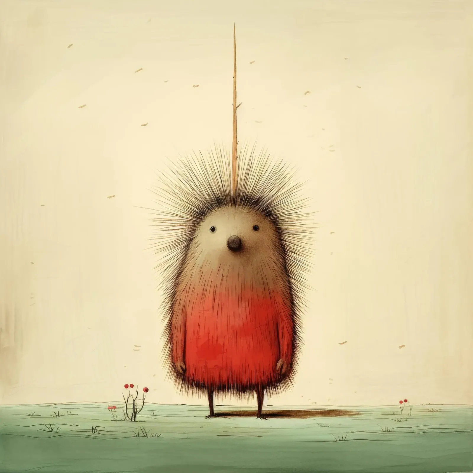 Minimal Porcupine 4 pellicola backlit da Minimal Animal Art
