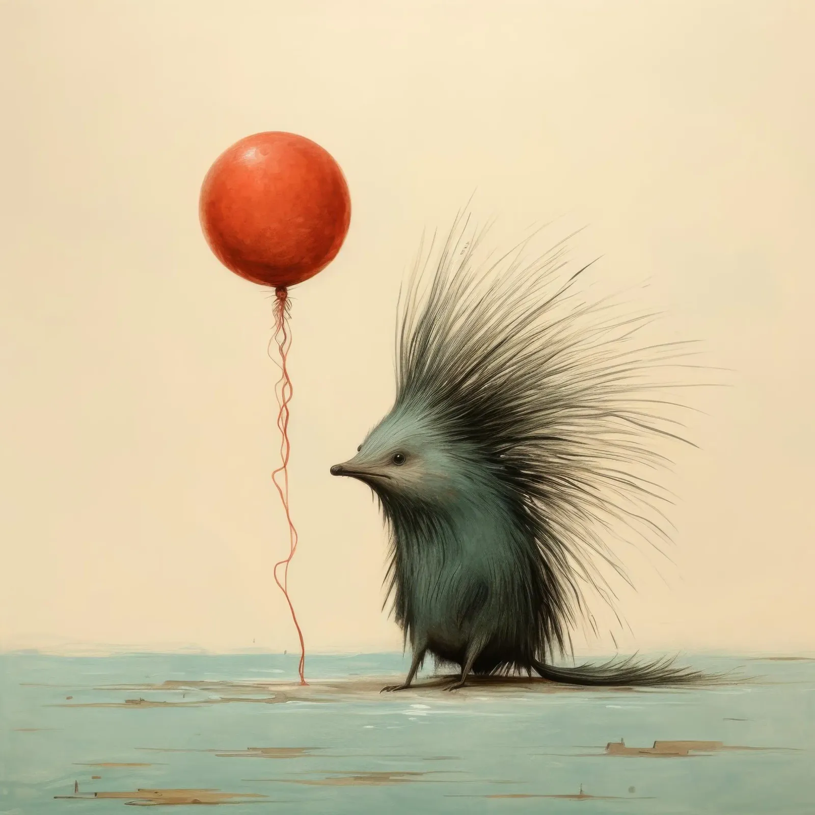 Minimal Porcupine 1 pellicola backlit da Minimal Animal Art