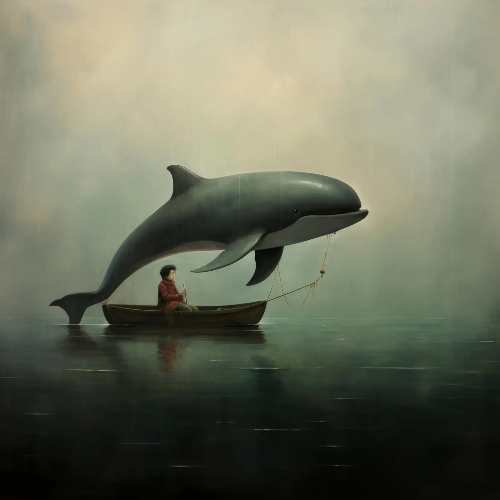 Minimal Porpoise 1 pellicola backlit da Minimal Animal Art