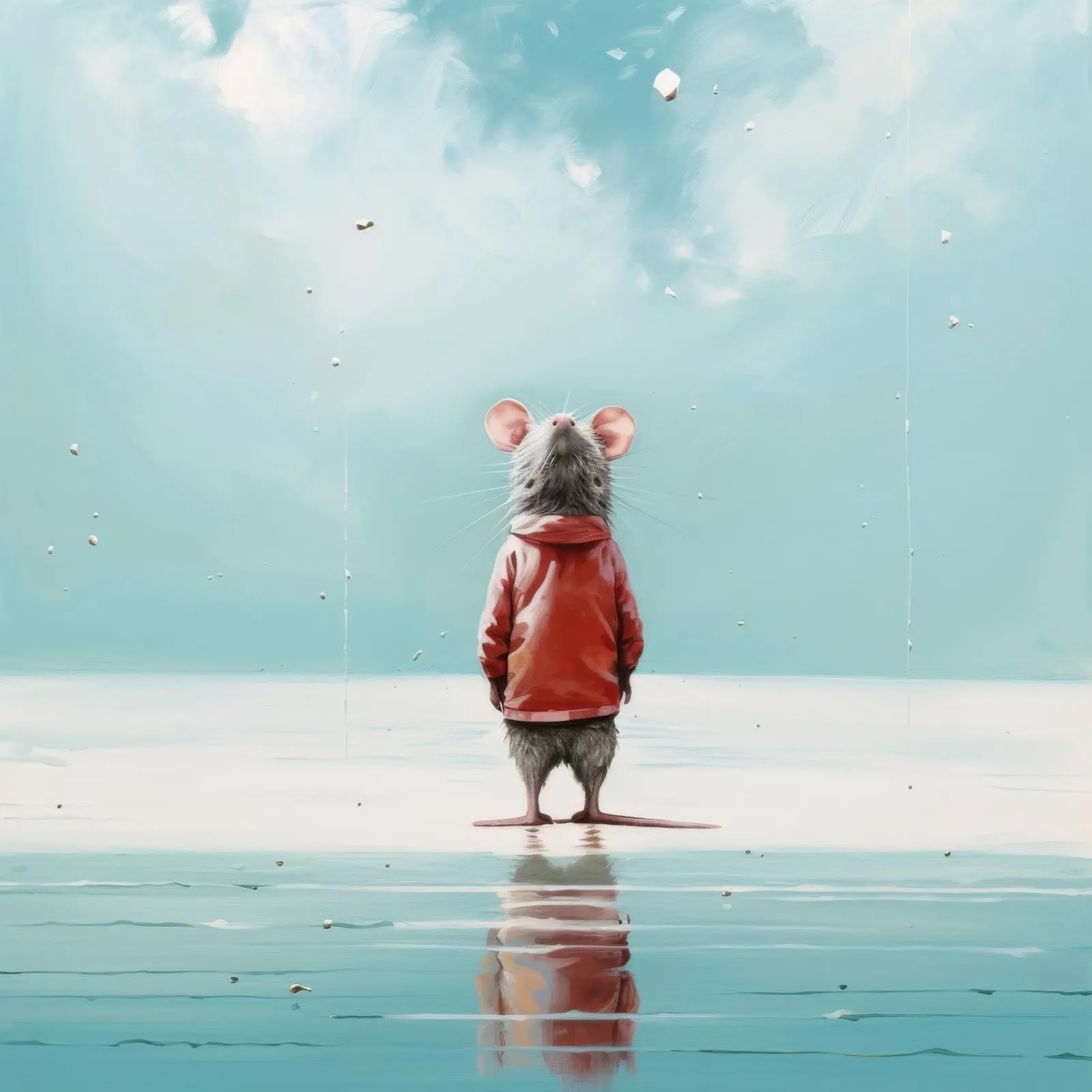 Ratto minimo 2 pellicola backlit da Minimal Animal Art