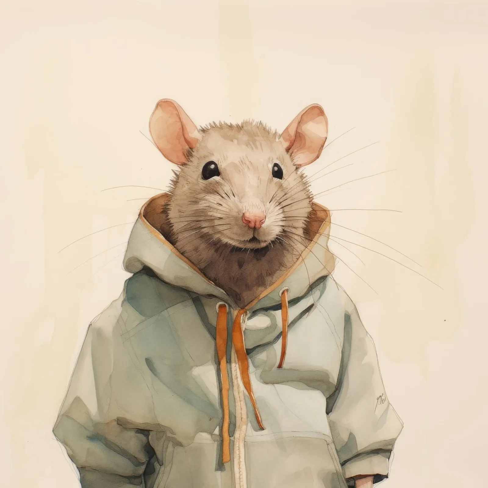 Ratto minimo 1 pellicola backlit da Minimal Animal Art