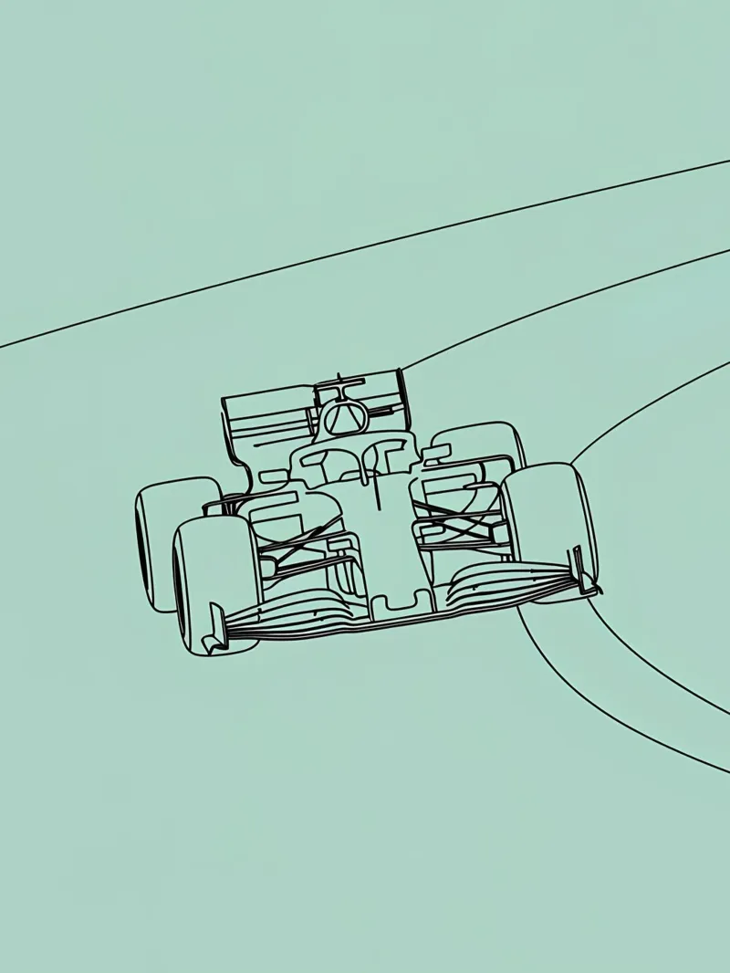 Velocità auto da corsa Line Art minimalista plexiglass da Viv Line Art