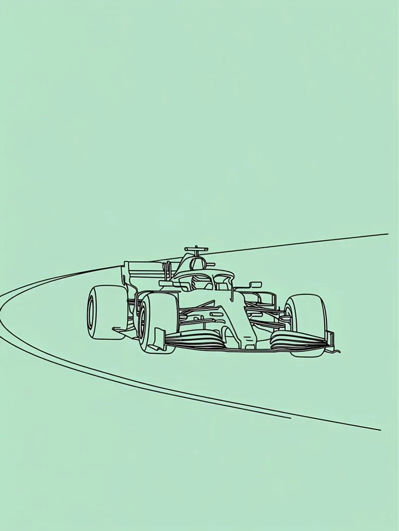 Velocità auto da corsa Line Art minimalista 2 plexiglass da Viv Line Art