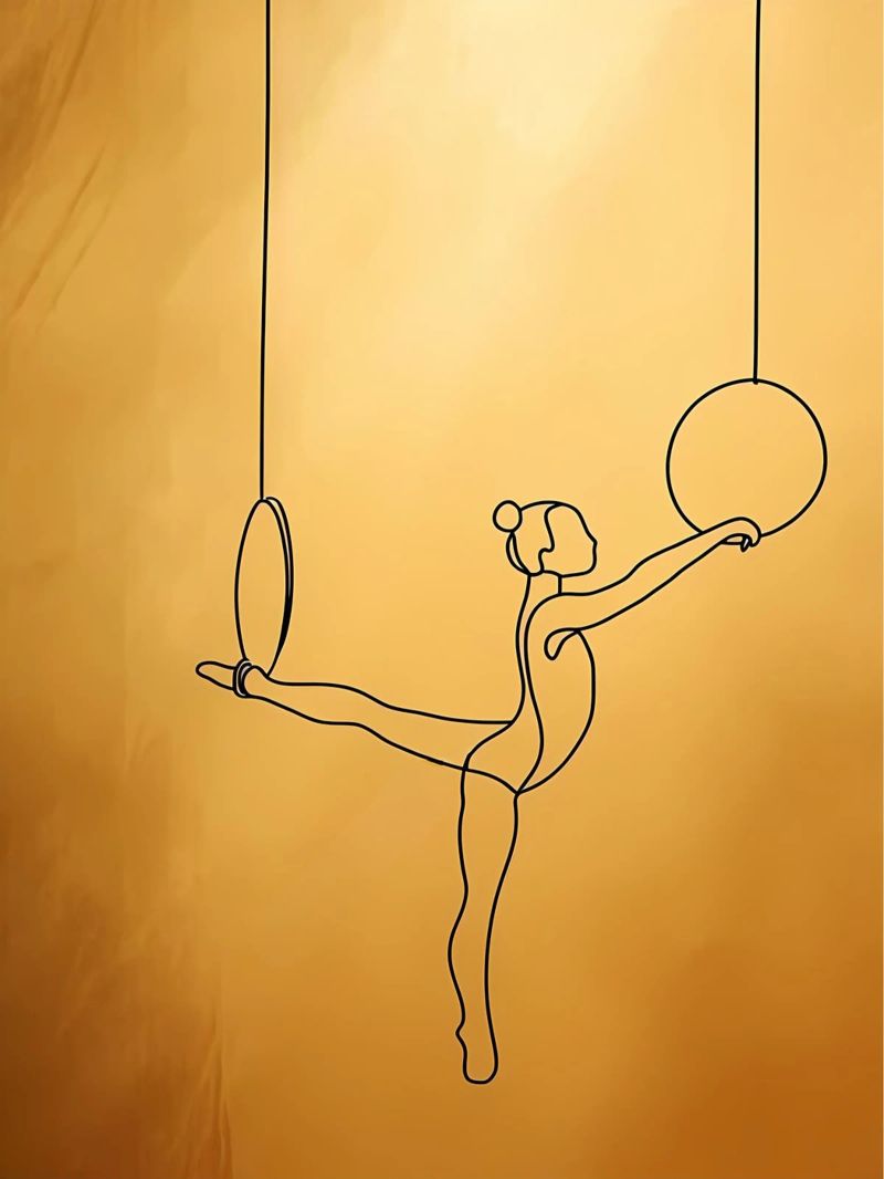 Acrobat Minimalist Line Art poster by Viv Line Art