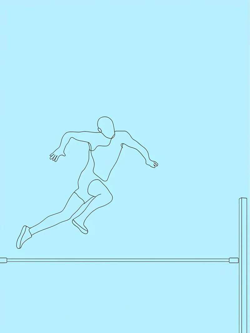 Linea d'arte minimalista di Hurdler pellicola backlit da Viv Line Art