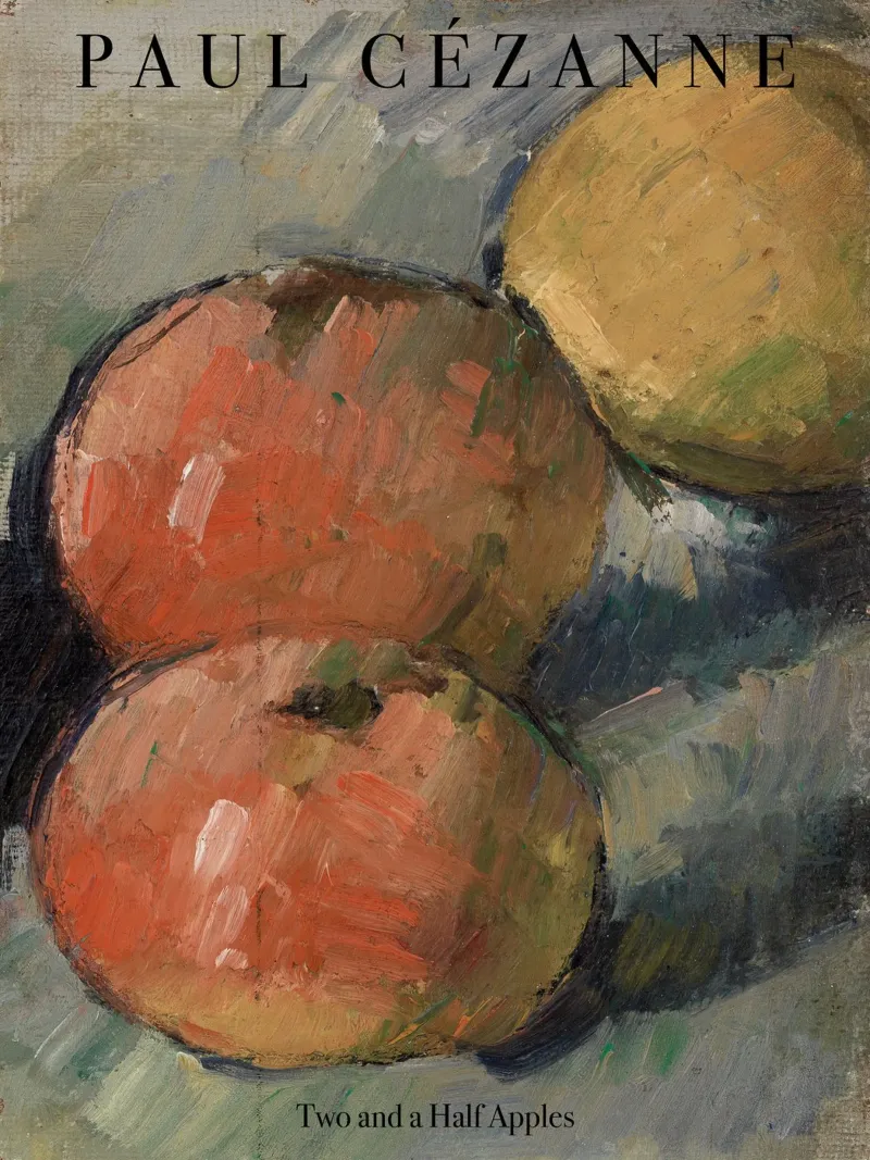 Paul Cezanne, Two and a Half Apples, Classic Art canvas with Floater frame by Peaches Art Prints