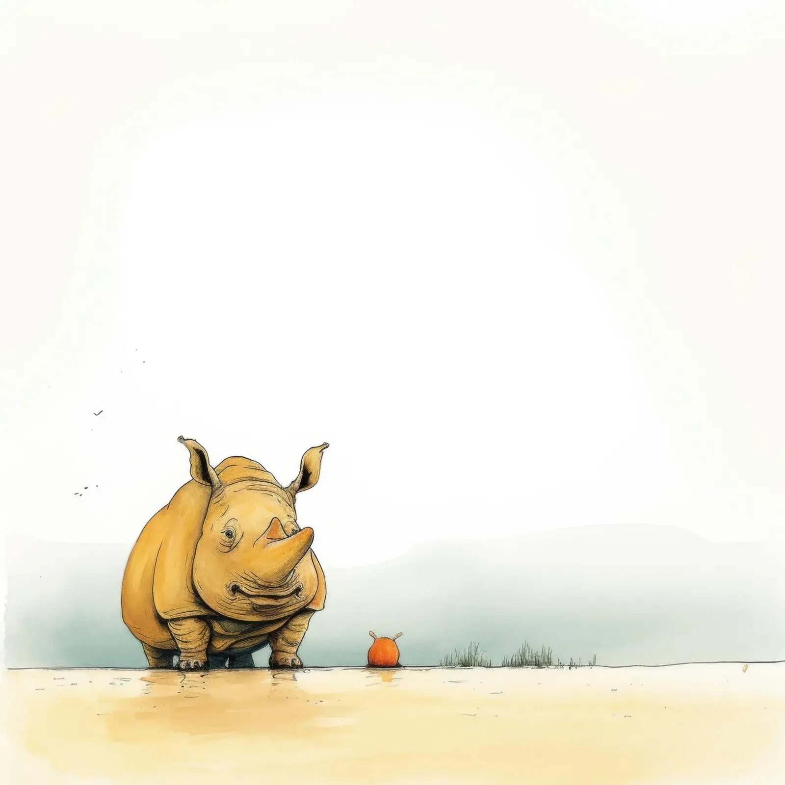 Minimal Rhino 3 pellicola backlit da Minimal Animal Art