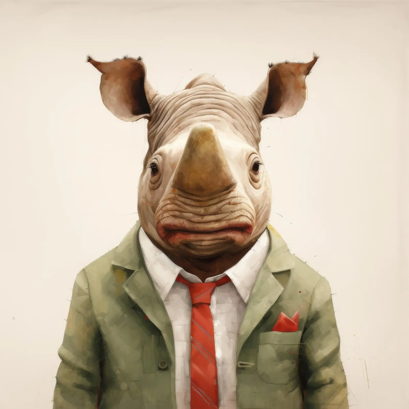Minimal Rhino 1 plexiglass da Minimal Animal Art