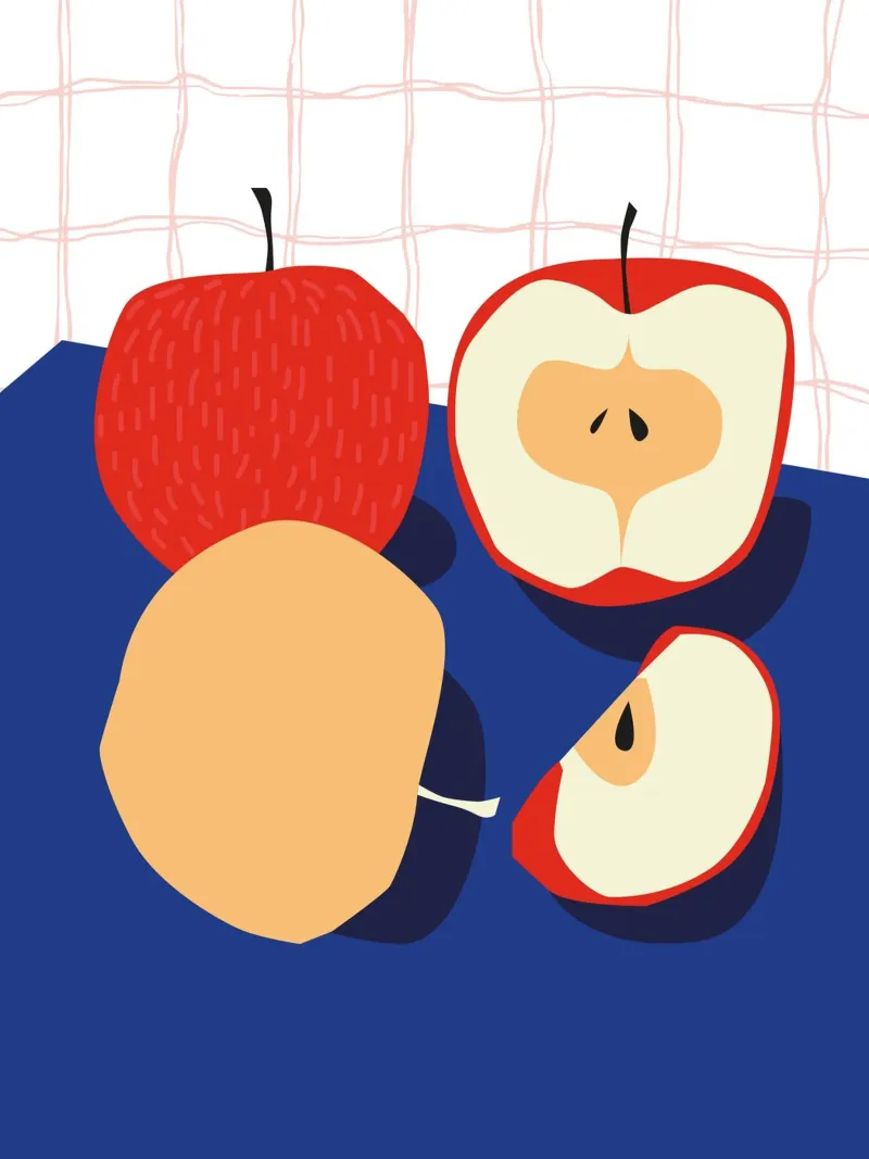 Manzanas Ilustración metacrilato de Peaches Art Prints