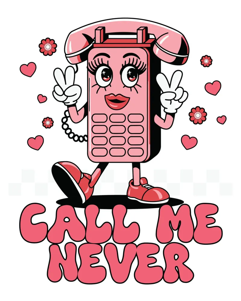 Call Me Never lienzo con Marco flotante de edsonramosart