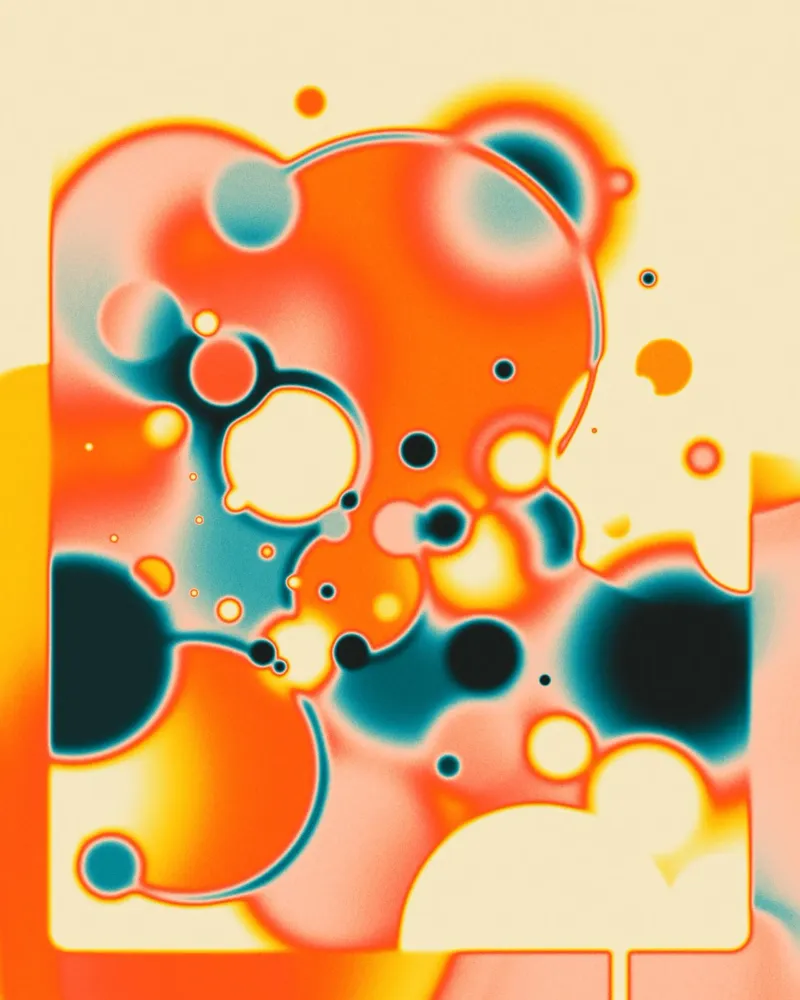 CHEMISCHE REACTIE canvas met Baklijst van Jazzberry Blue