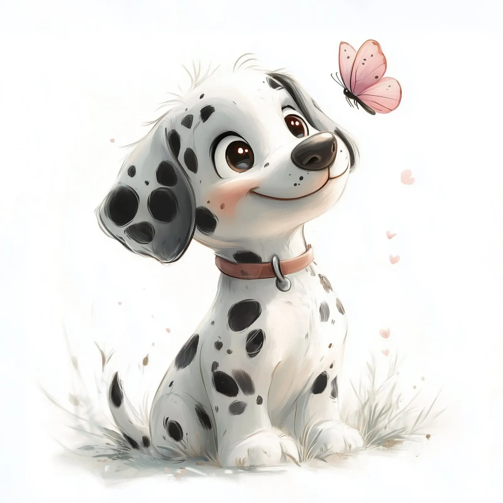 Dalmata allegro con anello a farfalla pellicola backlit da Carinaprint