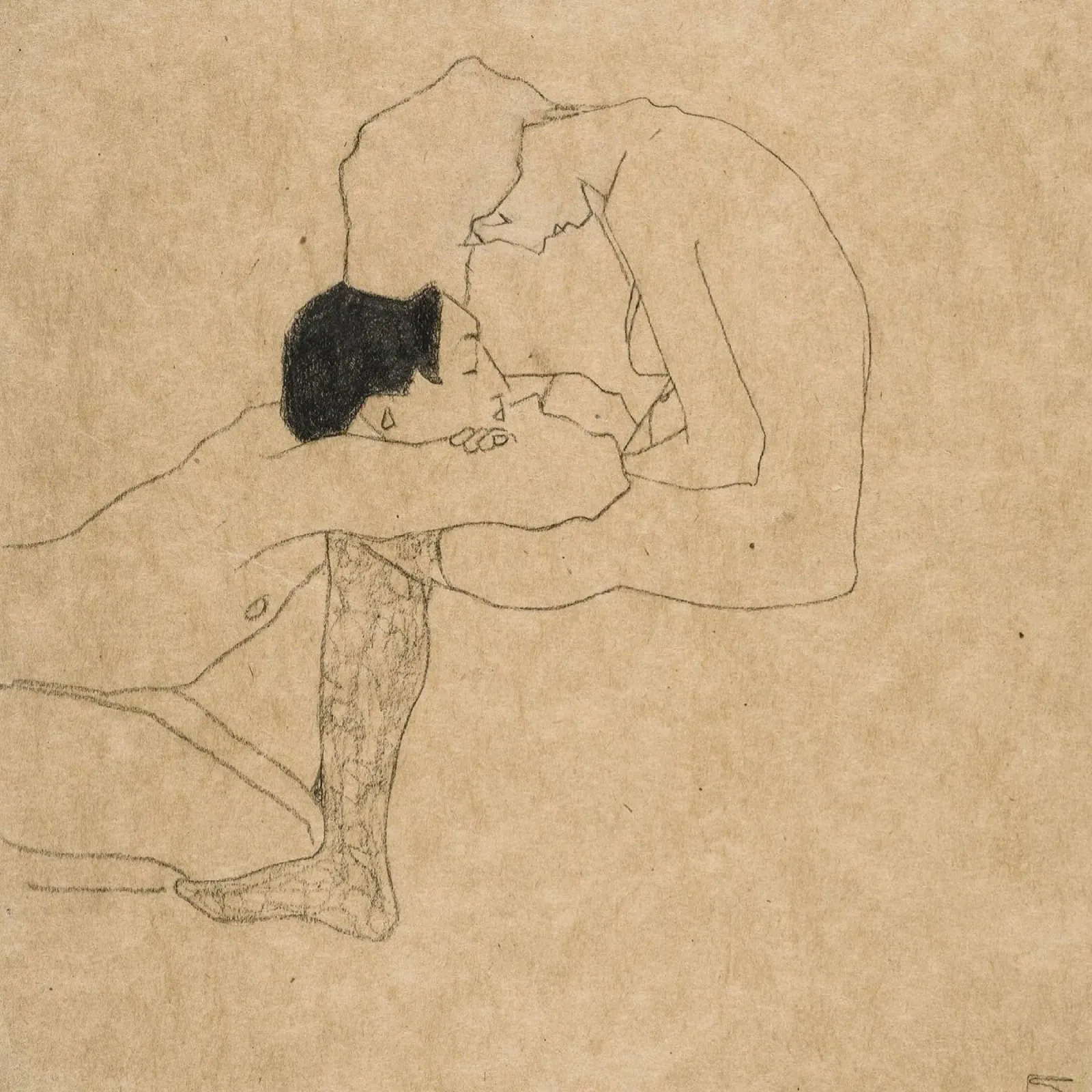 Amanti di Egon Schiele pellicola backlit da William Store