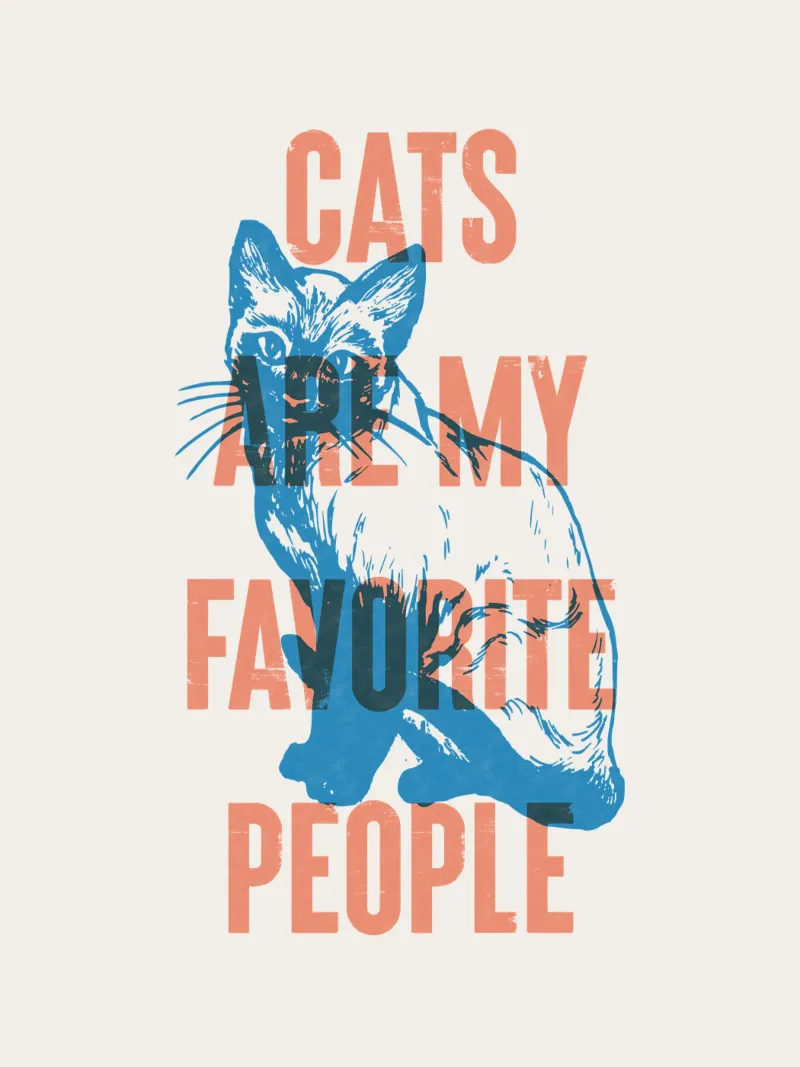I gatti sono le mie persone preferite pellicola backlit da Vintagrafica