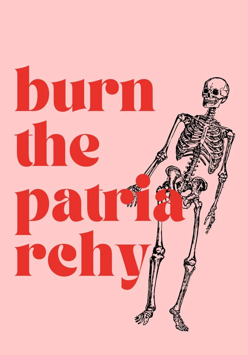 Burn the Patriarchy | Bold & Feminist Statement Print pellicola backlit da PrintCessStudio