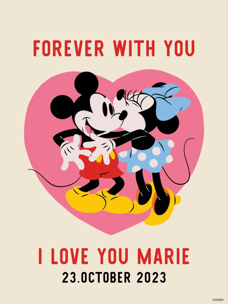 Forever with you - Mickey & Minnie Poster von Mickey Mouse