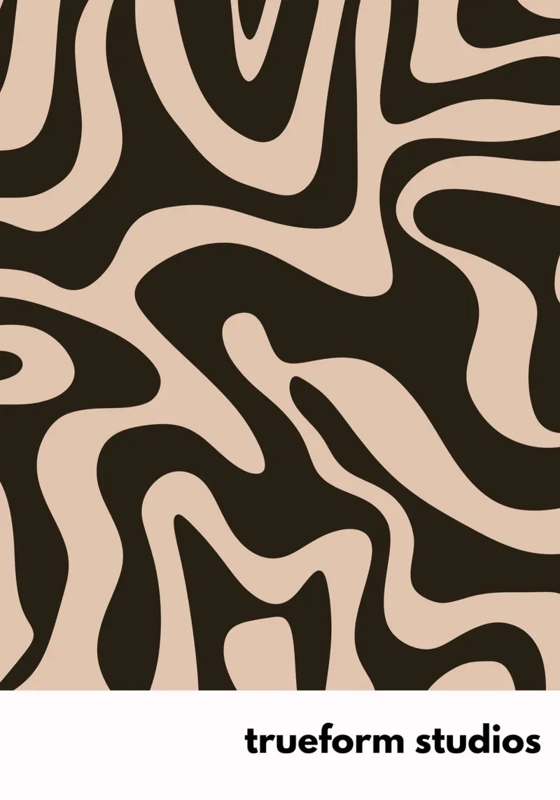 Hypnotic Swirls | Organic Shapes & Abstract Art Print poster con telaio in plastica da PrintCessStudio