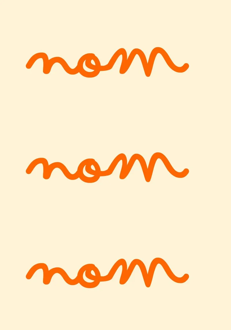 Nom, Nom, Nom | Cute & Playful Print for Foodies pellicola backlit da PrintCessStudio