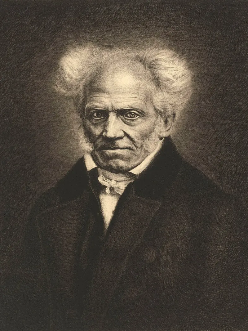 Arthur Schopenhauer Portrait Hahnemühle von apoloprints