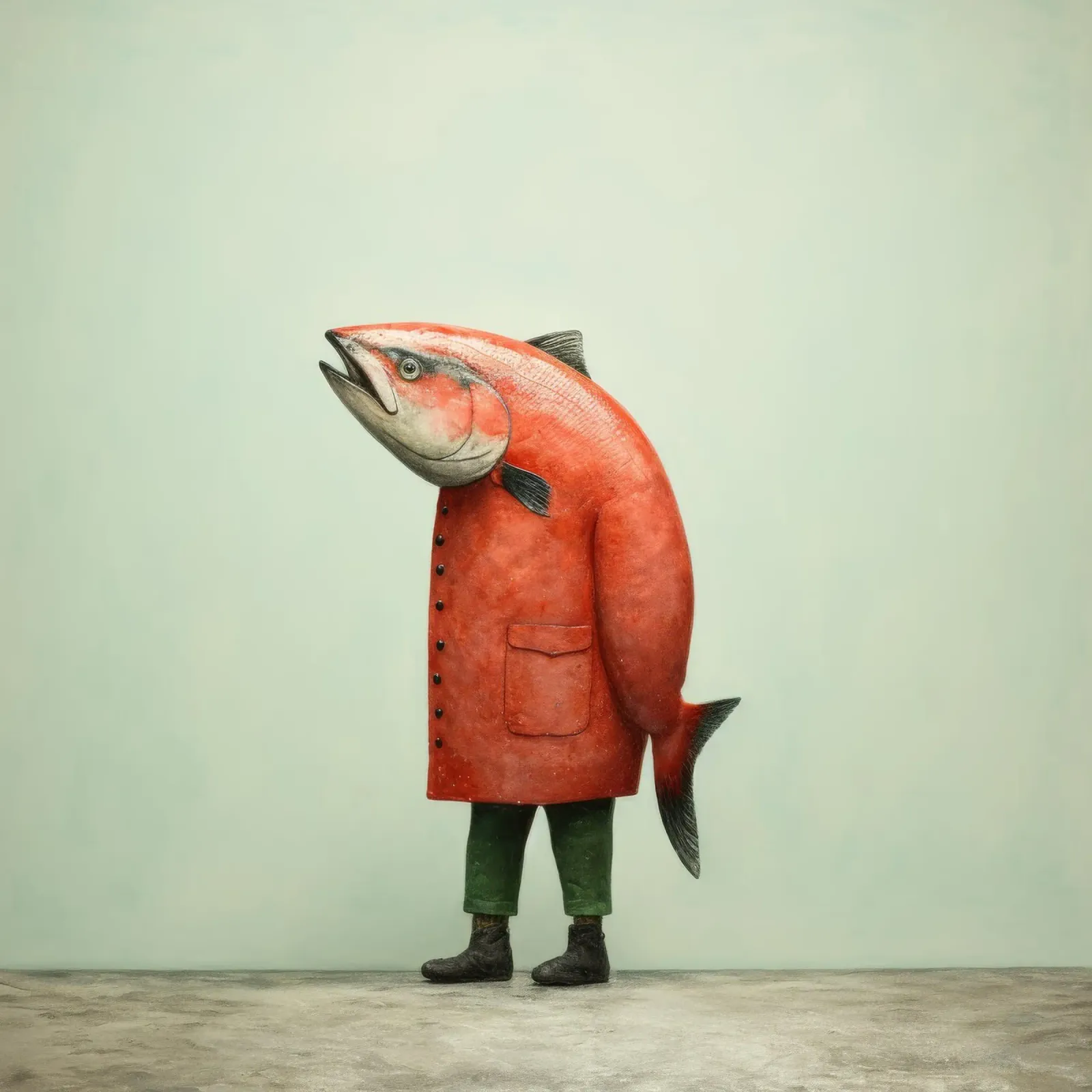 Salmone minimo 1 plexiglass da Minimal Animal Art