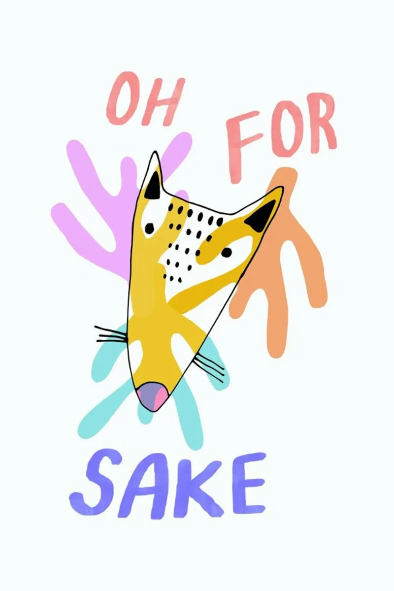 Oh for Fox Sake poster con telaio in legno da Vasare Nar