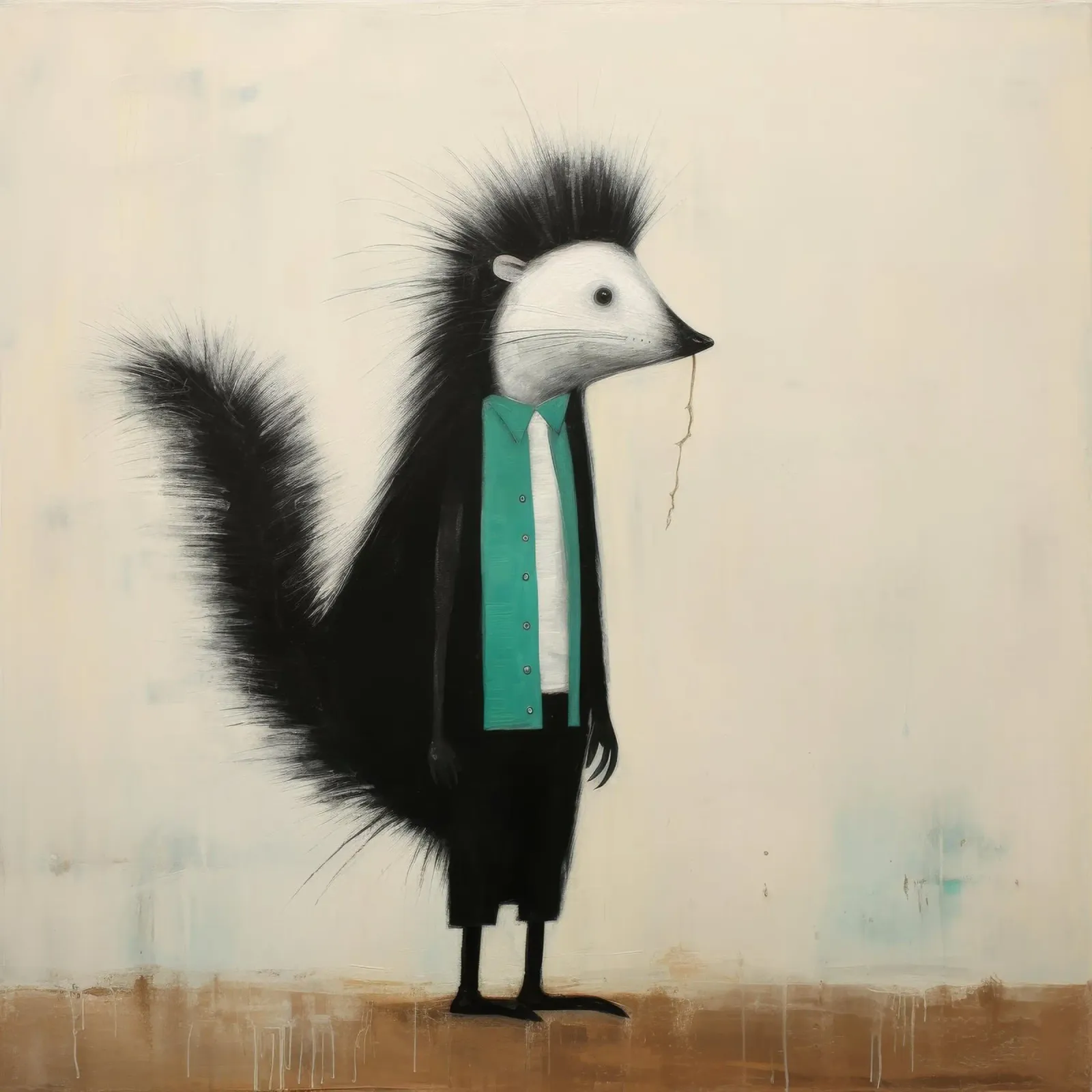 Minimal Skunk 2 pellicola backlit da Minimal Animal Art