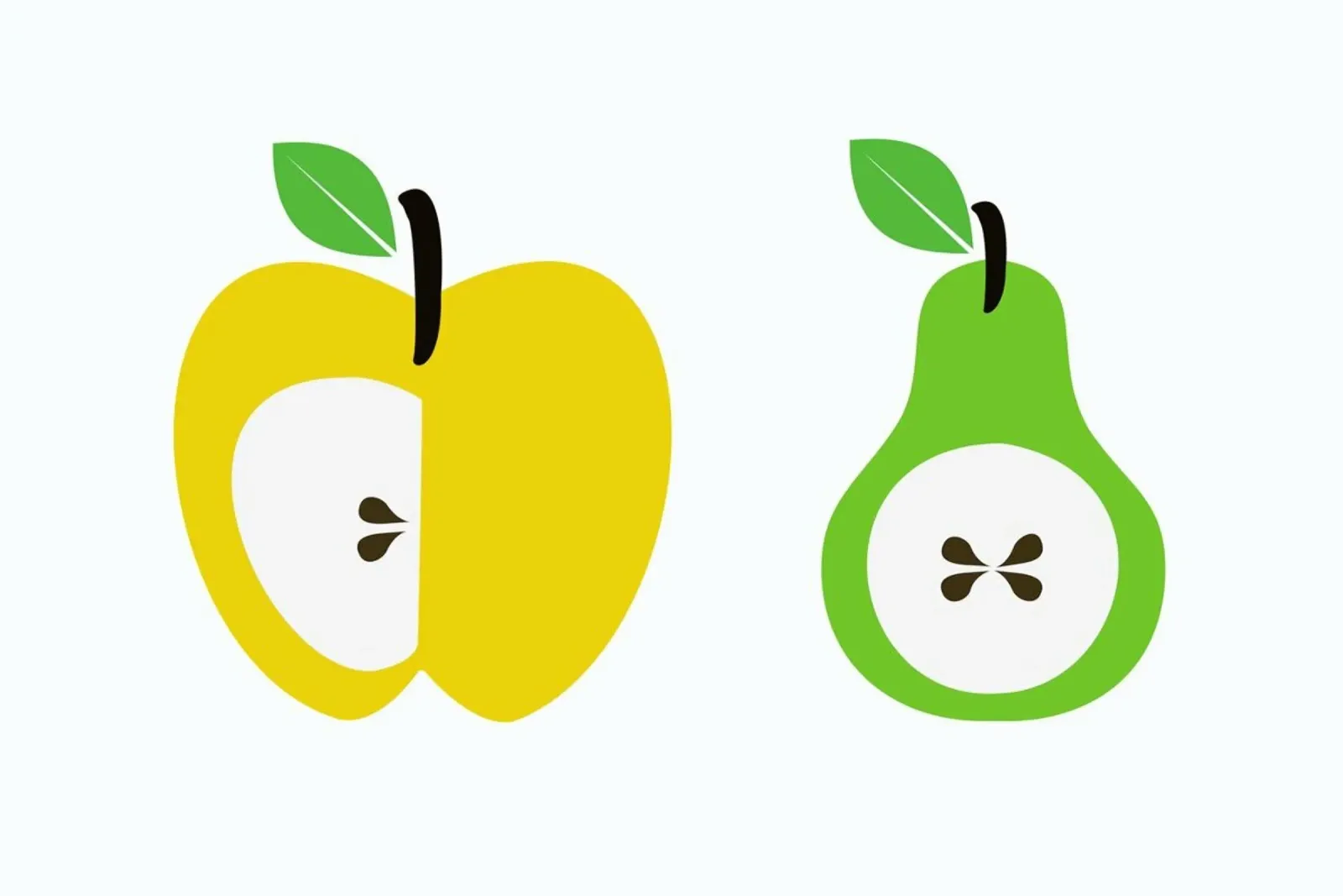 The Apple And Pear Poster alluminio dibond da And I Love You She Said