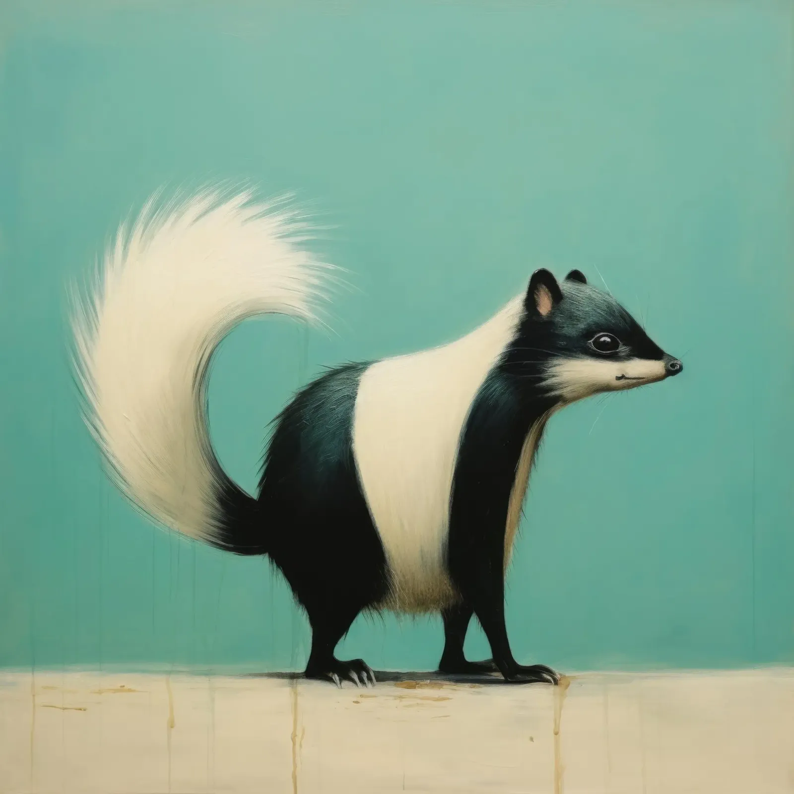 Minimal Skunk 1 pellicola backlit da Minimal Animal Art