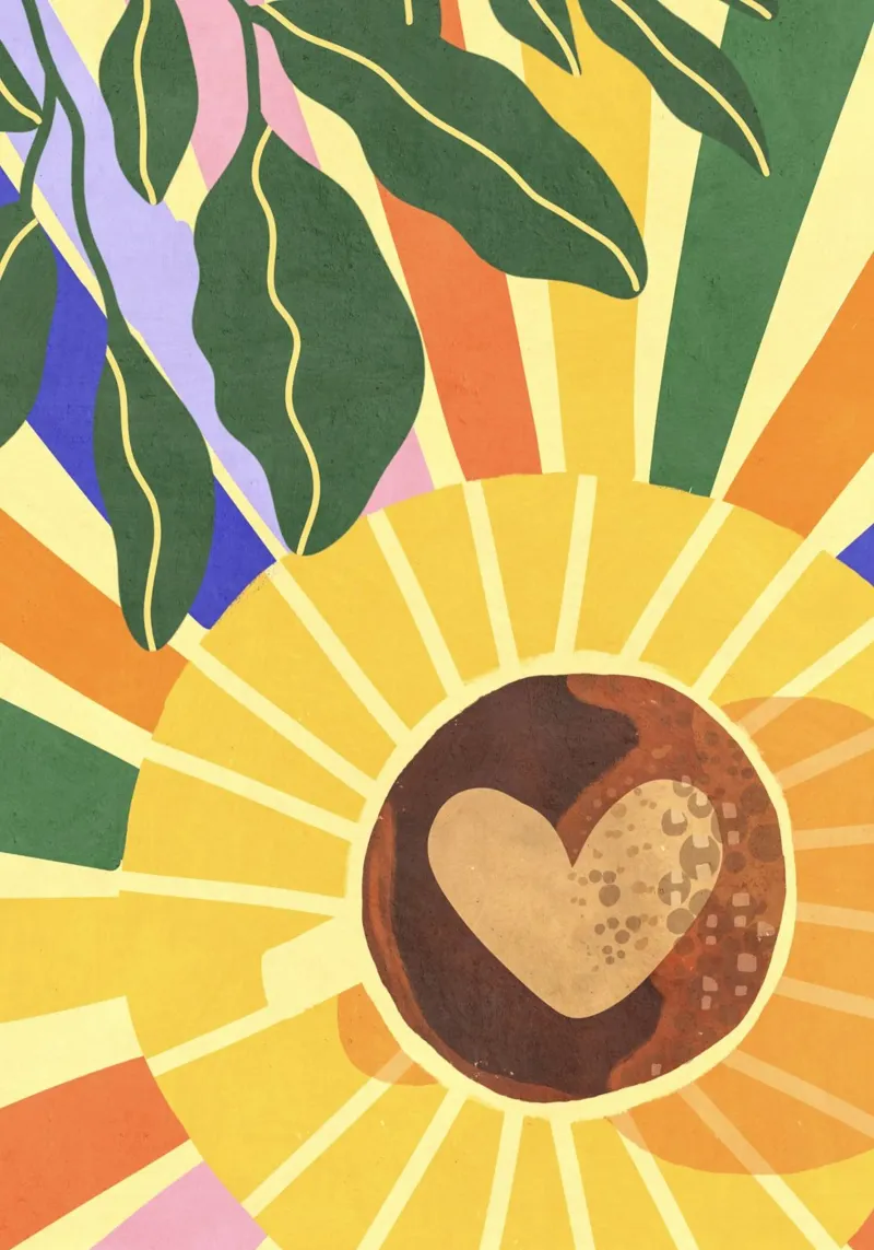 Sunny coffee poster con telaio in plastica da GigiRosado