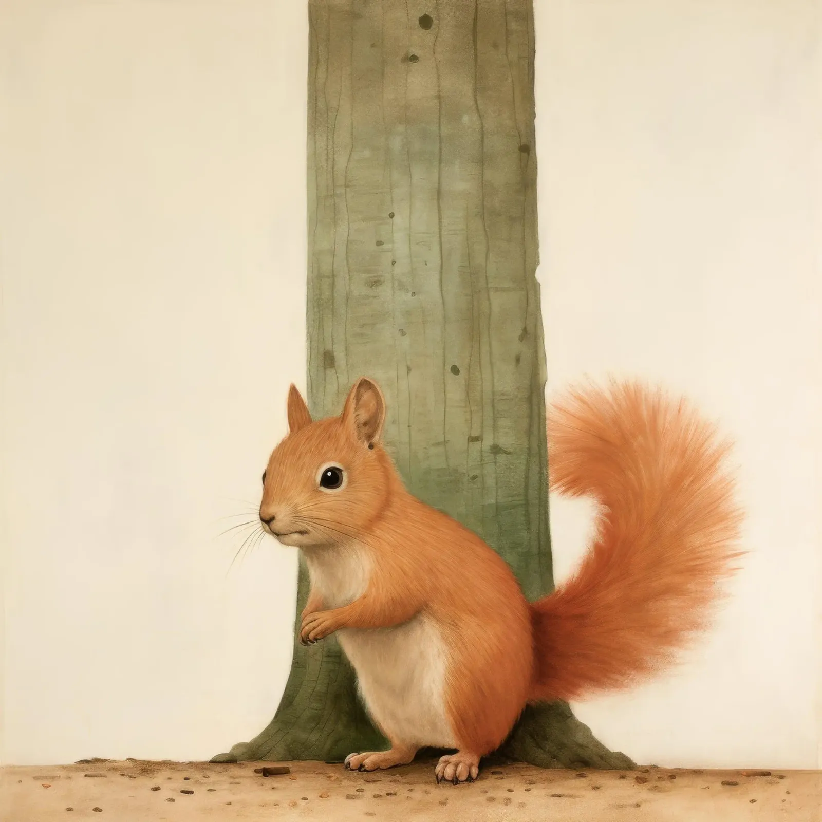 Scoiattolo minimo 4 pellicola backlit da Minimal Animal Art