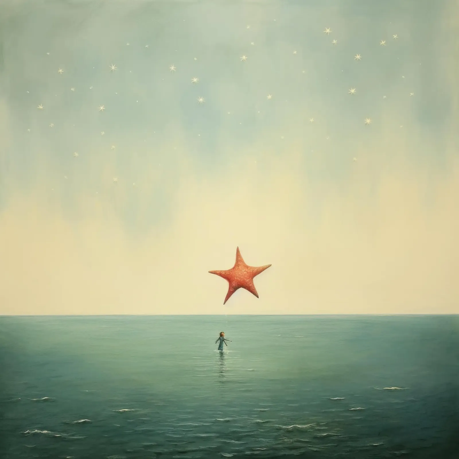 Minimal Starfish 1 alu-dibond by Minimal Animal Art