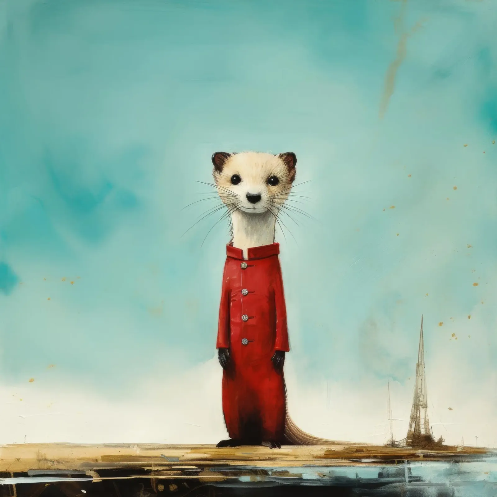 Minimal Stoat 4 plexiglass da Minimal Animal Art