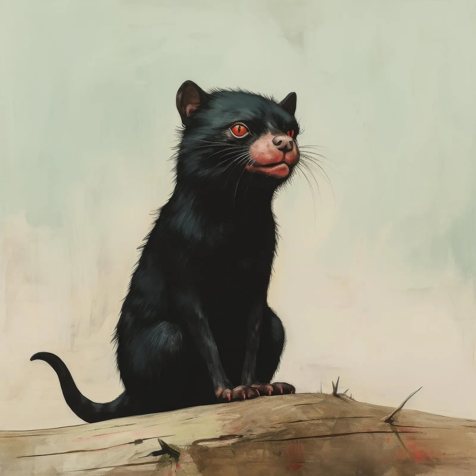 Minimal Tasmanian Devil 2 canvas by Minimal Animal Art