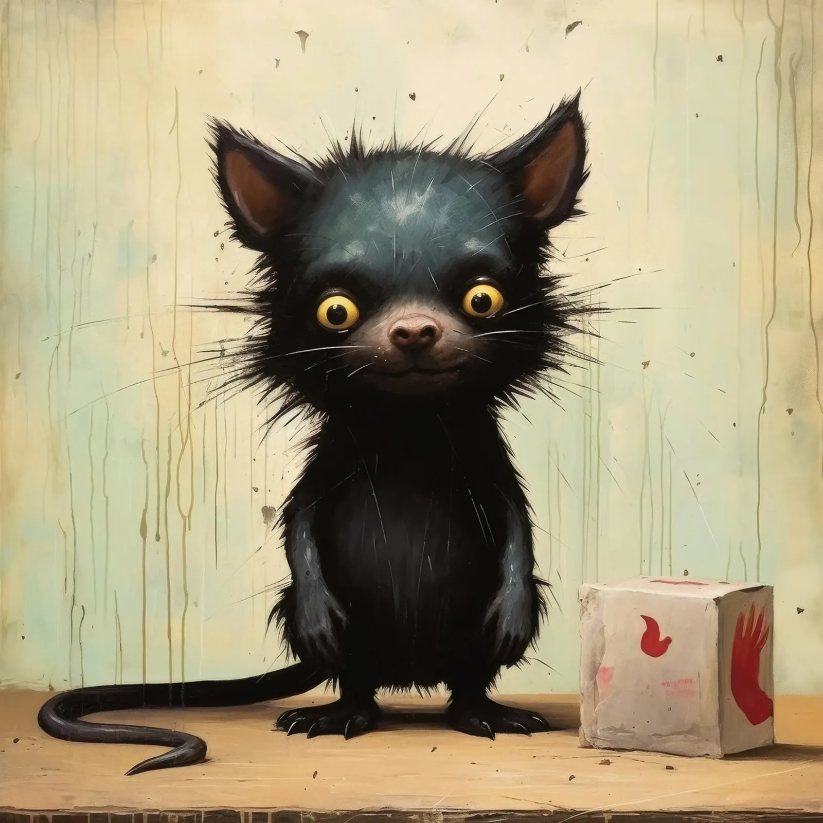 Minimal Tasmanian Devil 4 canvas by Minimal Animal Art