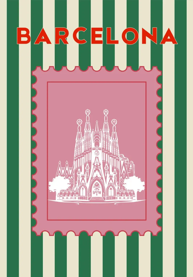 Barcellona Viaggio Design retrò pellicola backlit da pdigitalprints