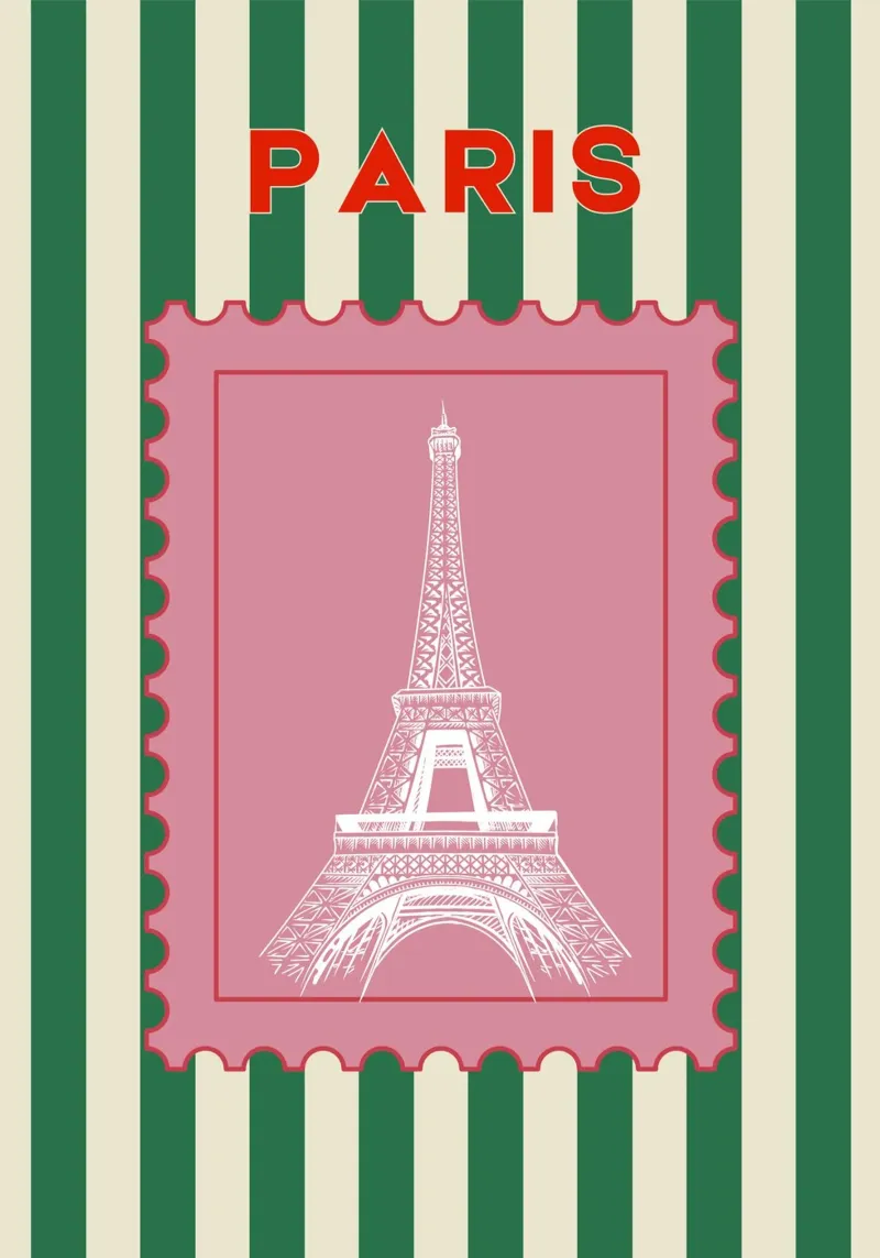 Parijs Retro reizen Ontwerp canvas van pdigitalprints