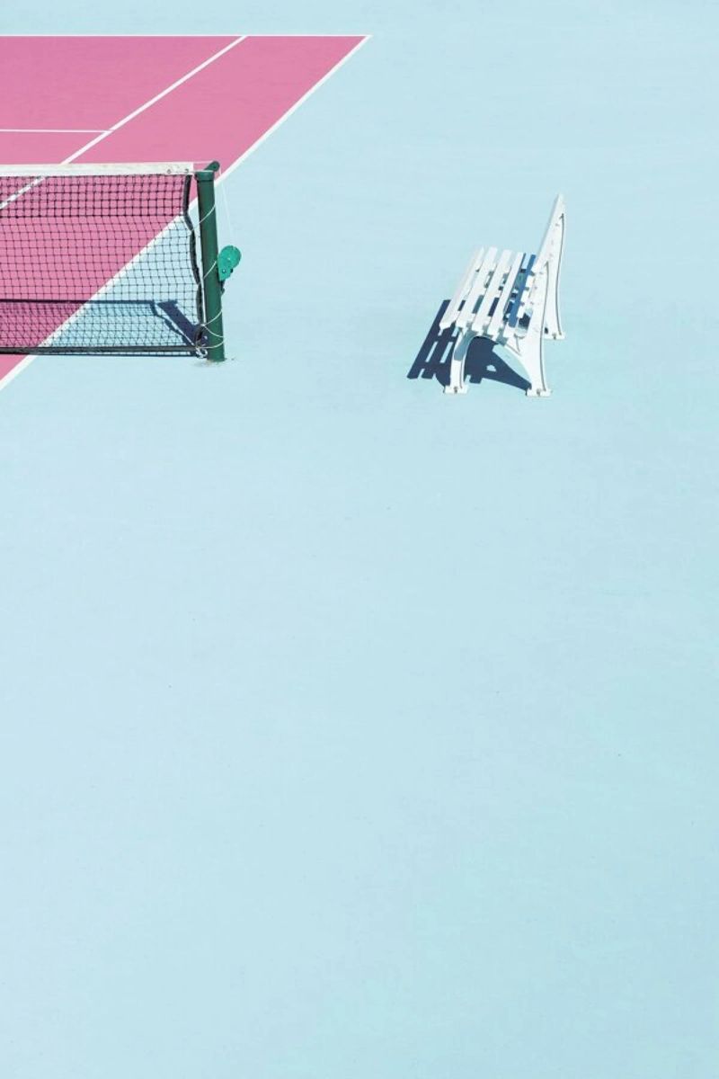 Pink Court - Bench poster by Chris Abatzis