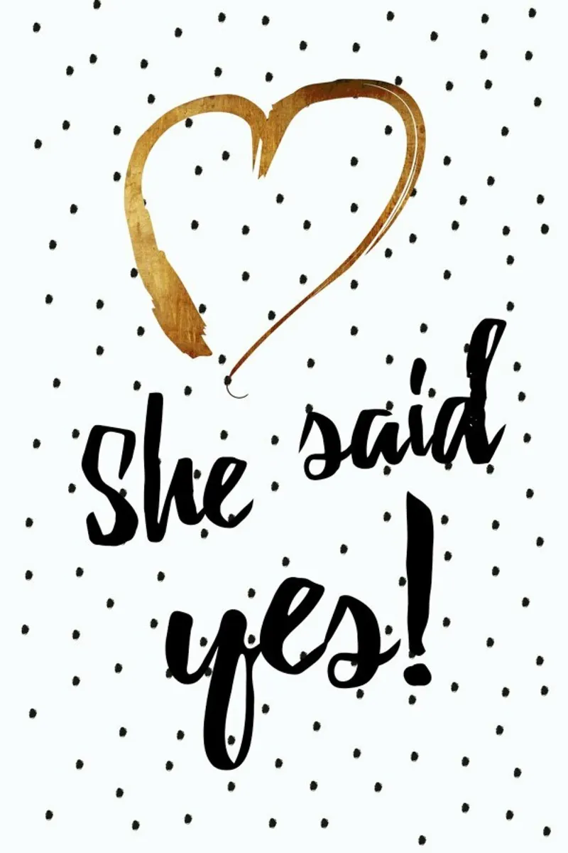 She Said Yes canvas met Baklijst van Froilein Juno