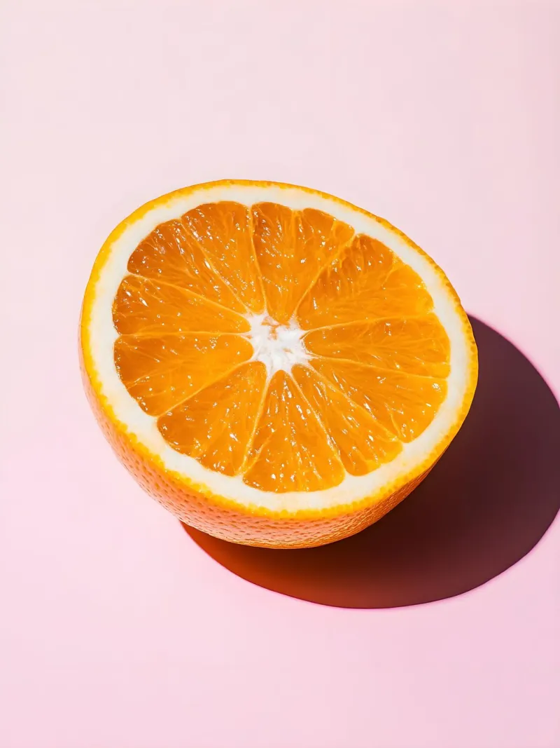 Vitamin C in Style – Moderner Orangen Kunstdruck Hahnemühle von Studio Mooodz