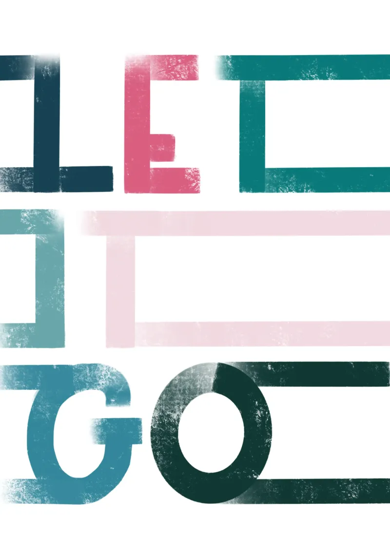 LET IT GO tela da LIMITED EDITION LETTERS