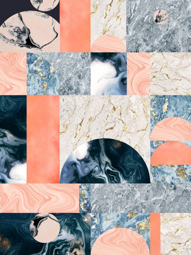 Marble & Lust, Abstract Geometric Luxe Texture Pattern canvas by 83oranges