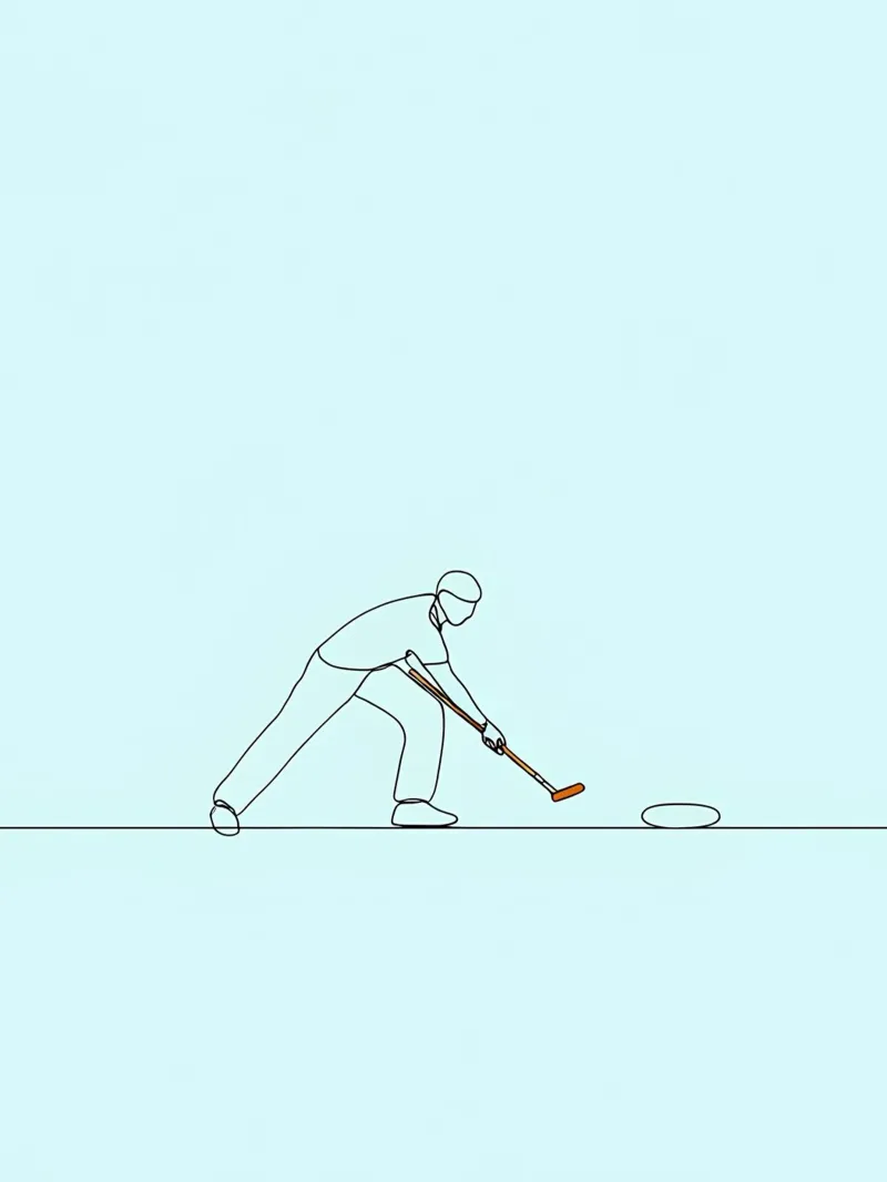 Giocatore sportivo Line Art minimalista poster da Viv Line Art