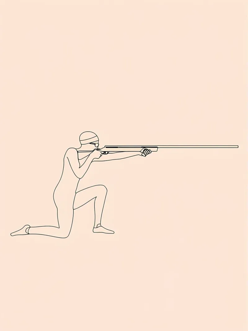 Line art minimalista di Shooter pellicola backlit da Viv Line Art
