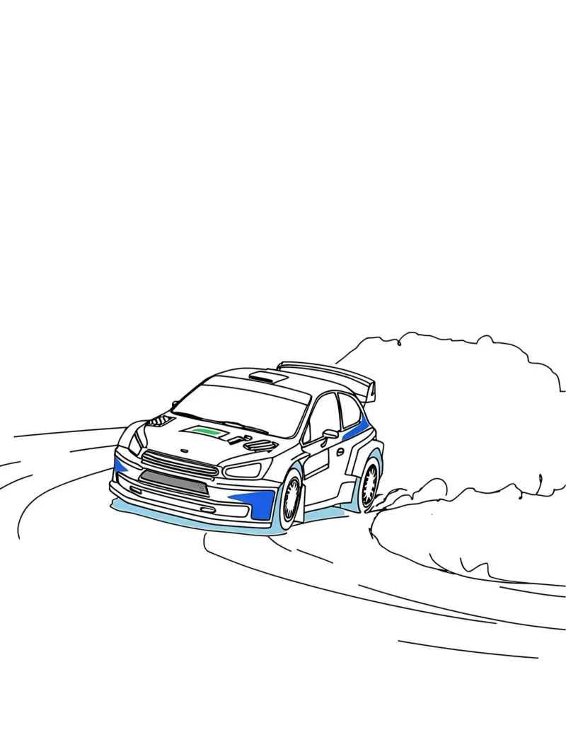 Arte di linea minimalista di auto da corsa plexiglass da Viv Line Art