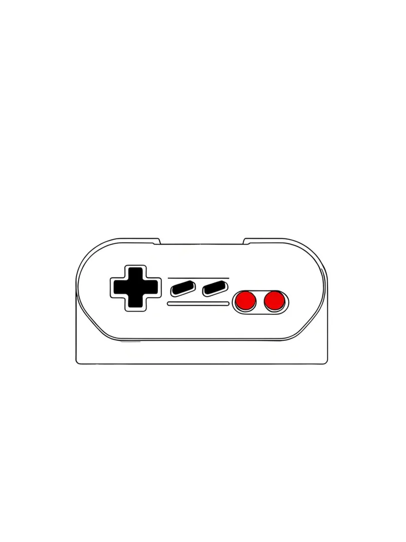 Gaming - Dessin au trait minimaliste toile de Viv Line Art