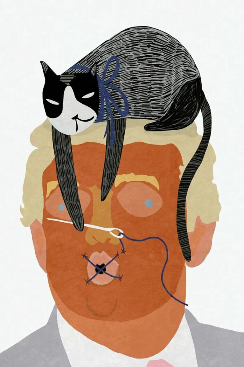Speak No Evil poster con telaio in alluminio da Amalia Restrepo