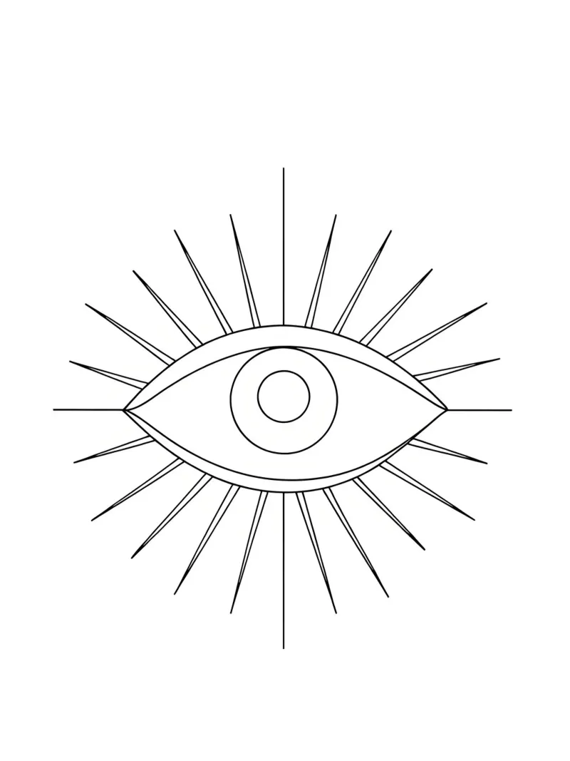 Occhio - Line art minimalista pellicola backlit da Viv Line Art