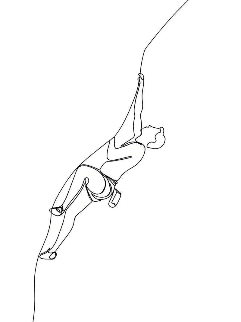 Arrampicatore - Line art minimalista plexiglass da Viv Line Art